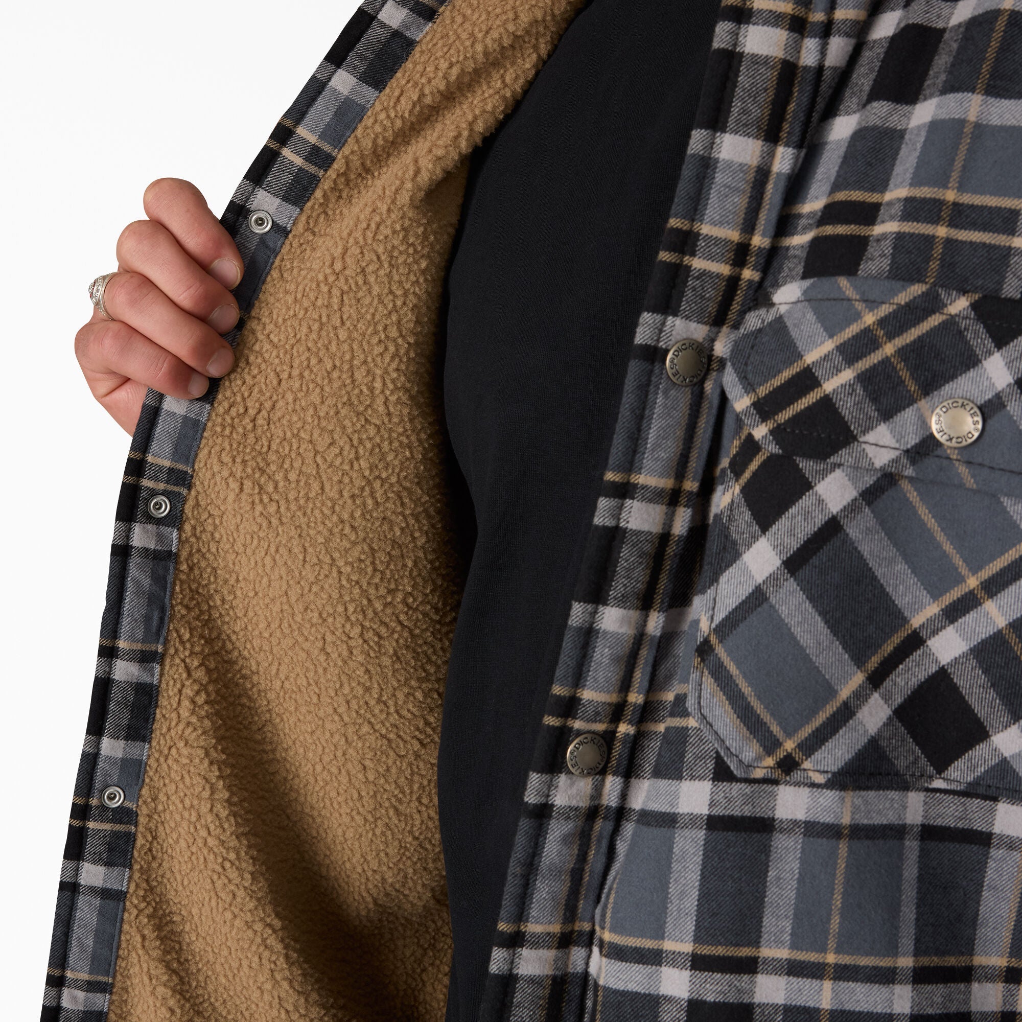 Water Repellent Fleece-Lined Flannel Shirt Jacket - Dickies