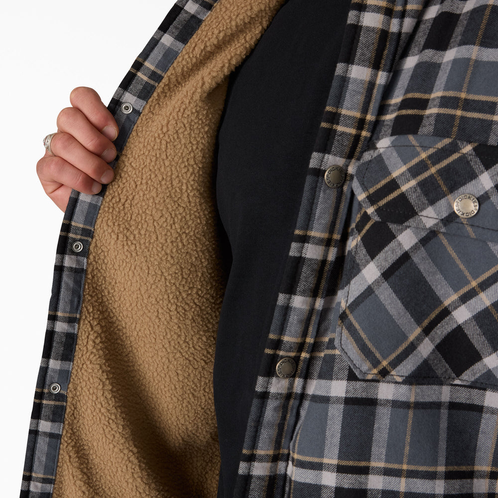 Water Repellent Fleece-Lined Flannel Shirt Jacket - Dickies