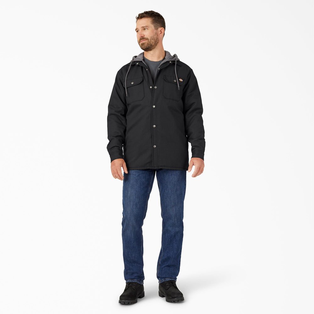 Water Repellent Duck Hooded Shirt Jacket - Dickies
