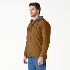 Water Repellent Duck Hooded Shirt Jacket - Dickies