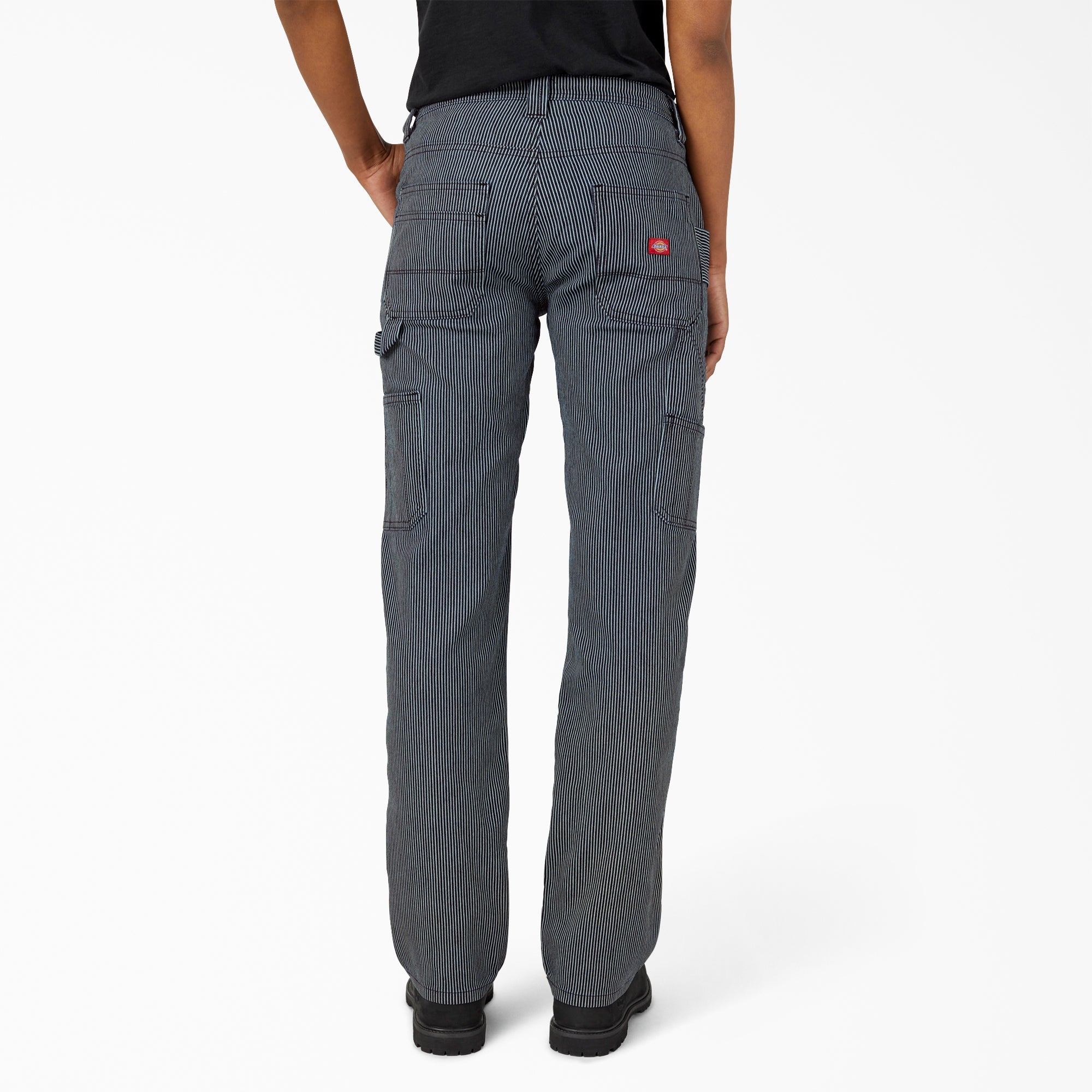 Women's FLEX Relaxed Fit Hickory Stripe Carpenter Pants - Dickies