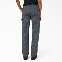 Women's FLEX Relaxed Fit Hickory Stripe Carpenter Pants - Dickies