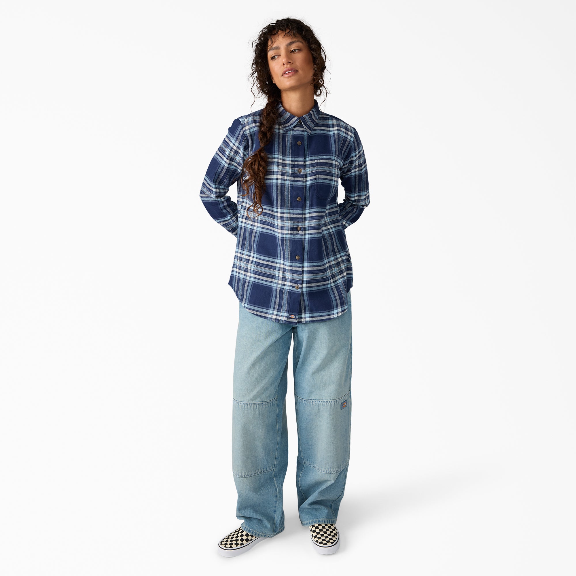 Women's Plaid Flannel Long Sleeve Shirt - Dickies