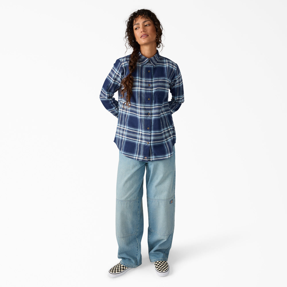 Women's Plaid Flannel Long Sleeve Shirt - Dickies