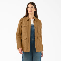 Women’s Fleece Lined Flannel Chore Coat - Dickies