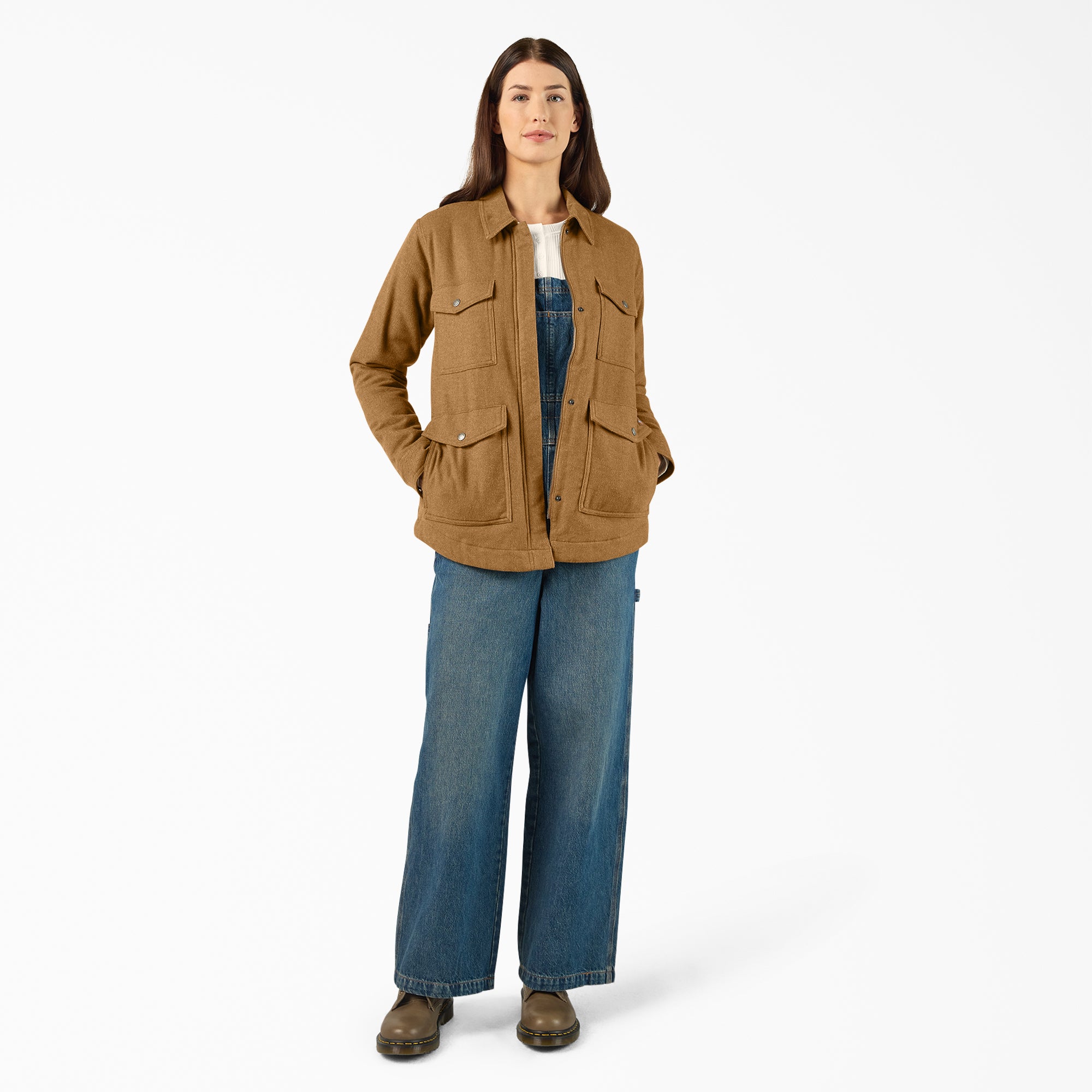 Women’s Fleece Lined Flannel Chore Coat - Dickies