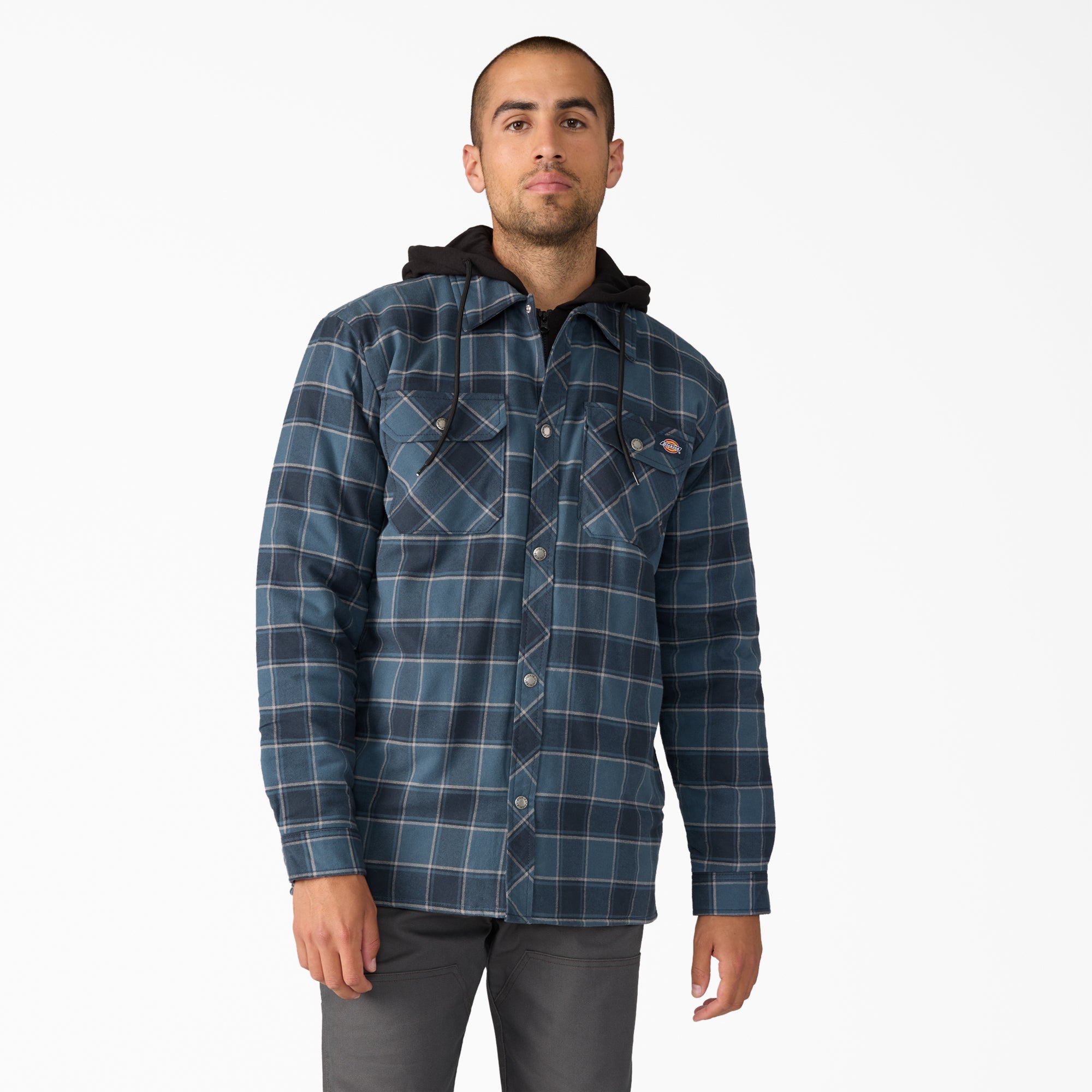 Water Repellent Flannel Hooded Shirt Jacket - Dickies