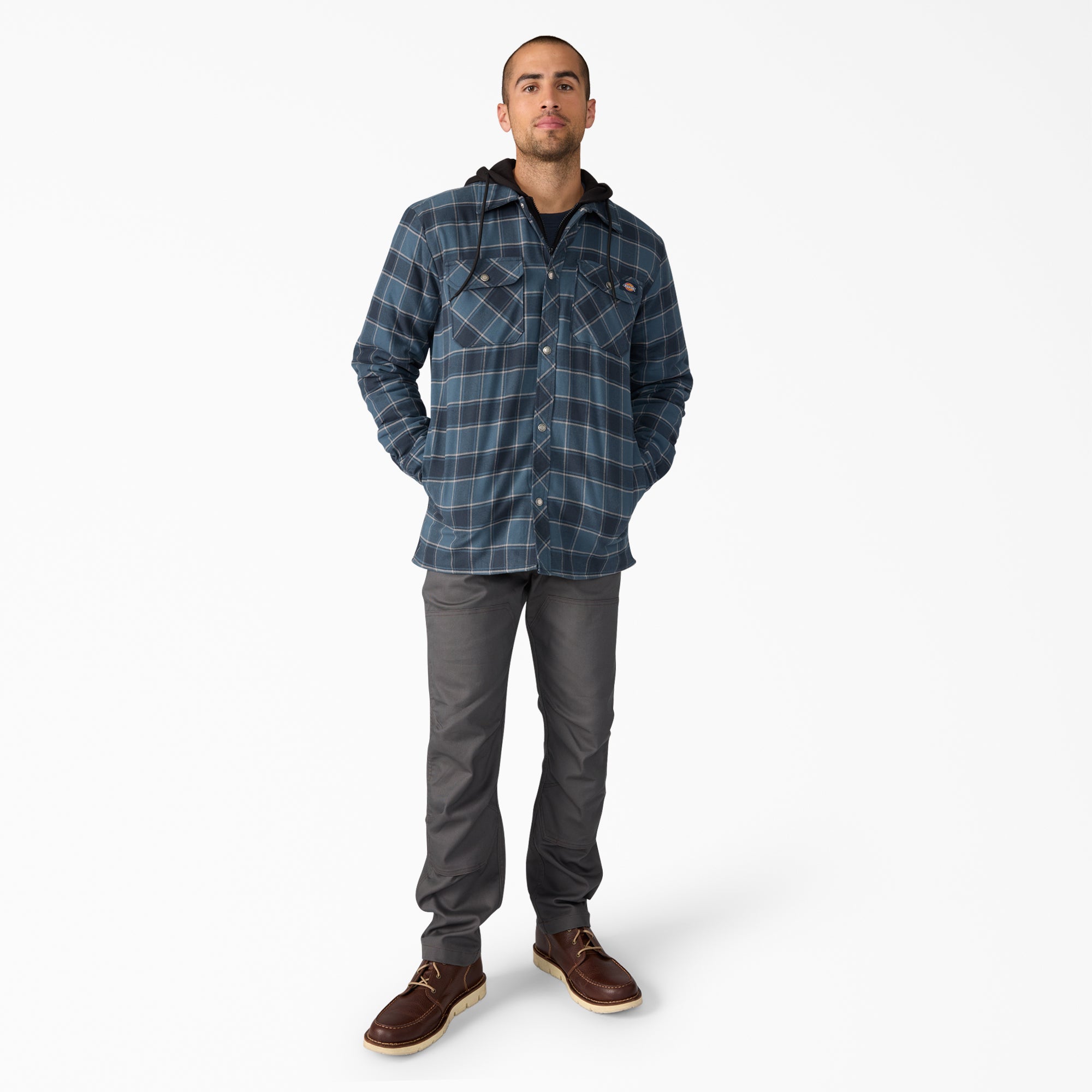 Water Repellent Flannel Hooded Shirt Jacket - Dickies