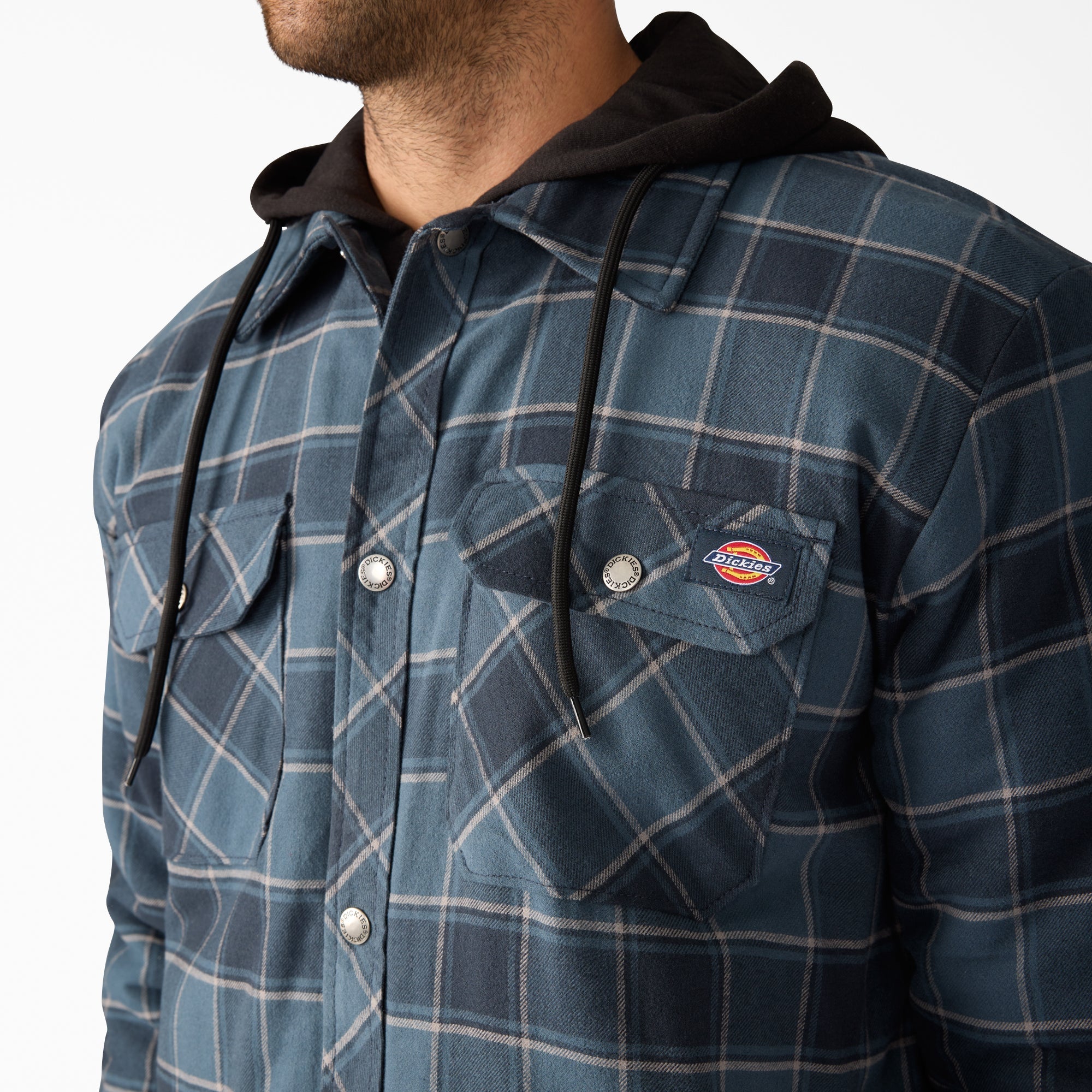 Water Repellent Flannel Hooded Shirt Jacket - Dickies