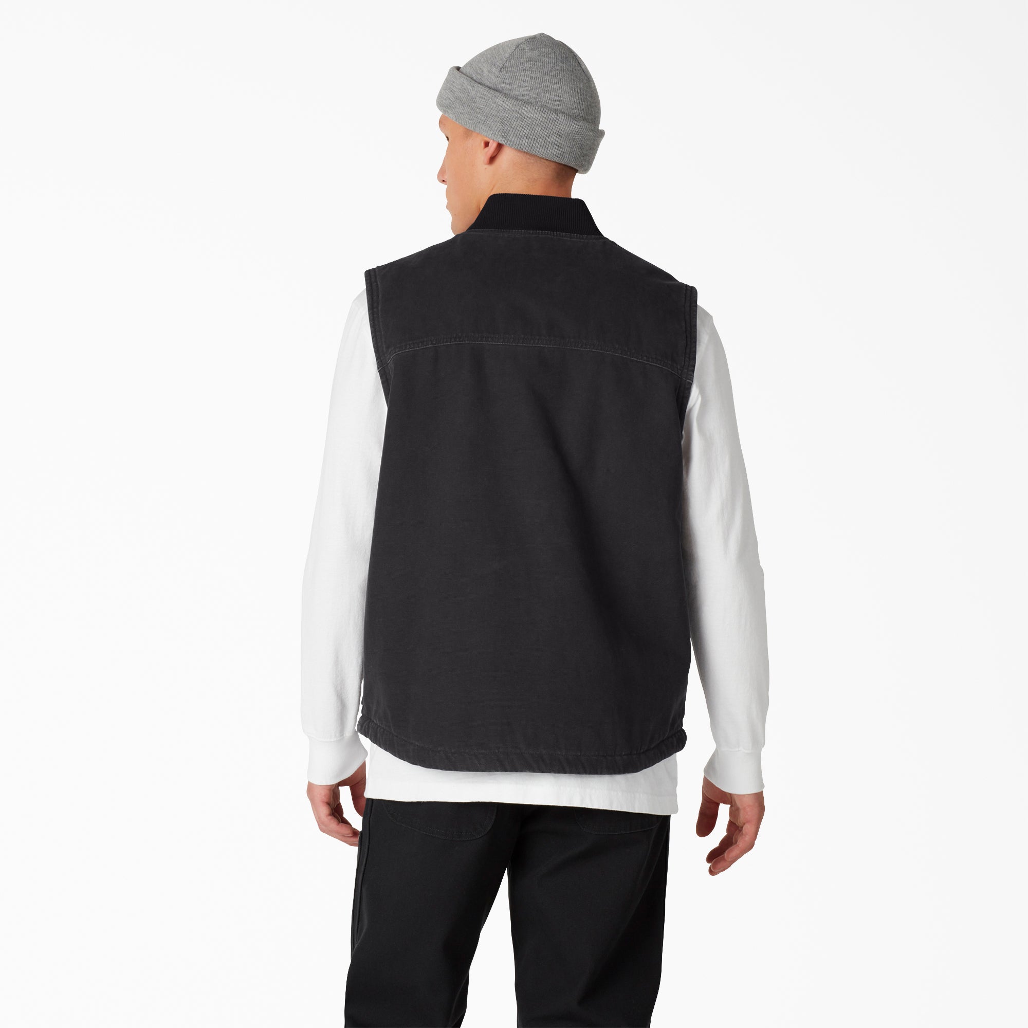 Stonewashed Duck High Pile Fleece Lined Vest - Dickies