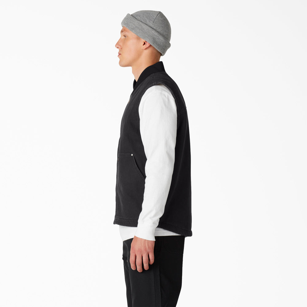 Stonewashed Duck High Pile Fleece Lined Vest - Dickies