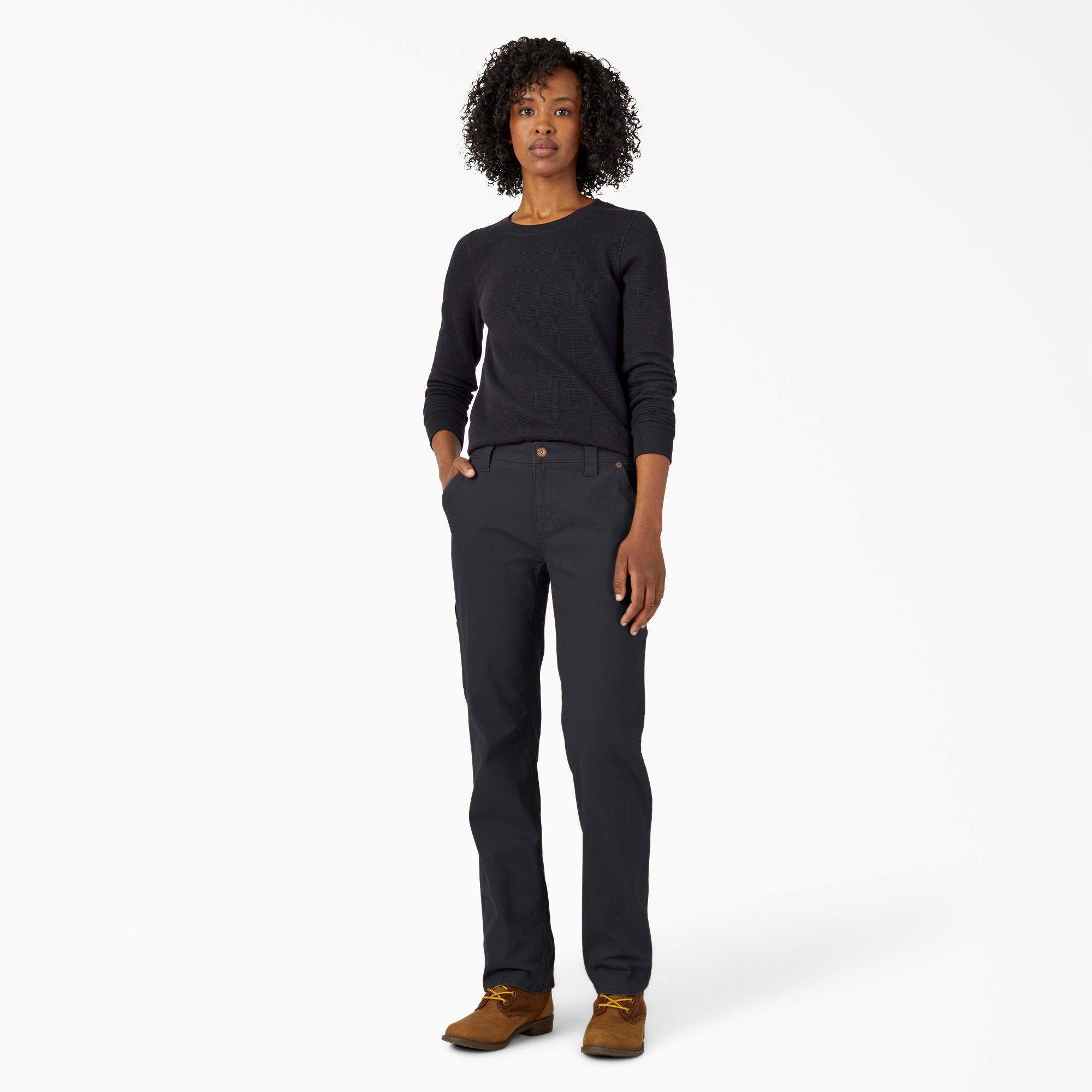 Women's FLEX Relaxed Straight Fit Duck Carpenter Pants - Dickies