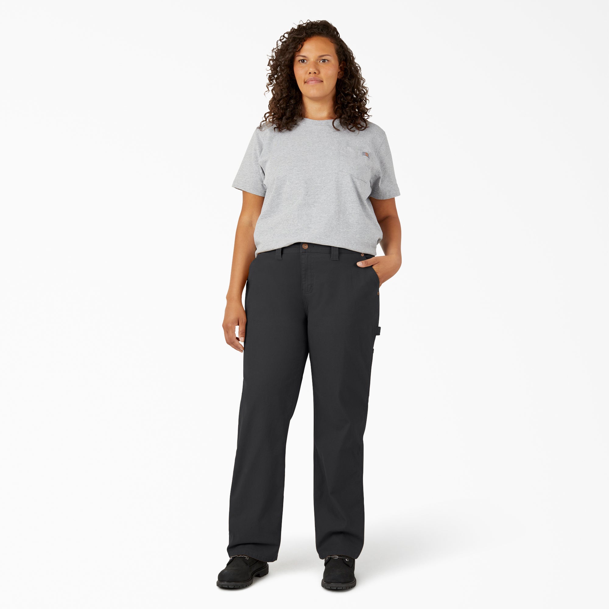 Women's Plus FLEX Relaxed Straight Fit Duck Carpenter Pants - Dickies