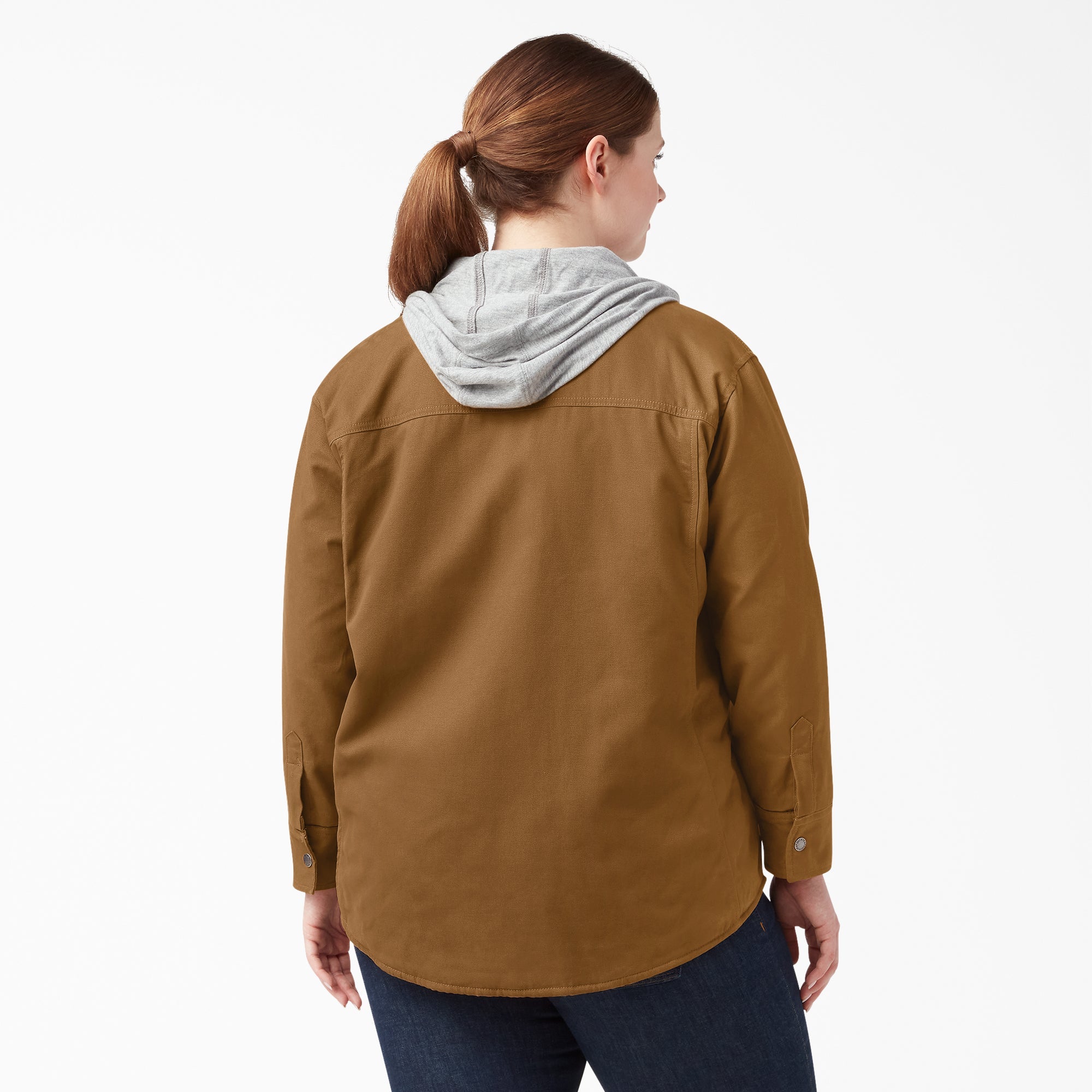 Women's Plus Duck Hooded Shirt Jacket - Dickies