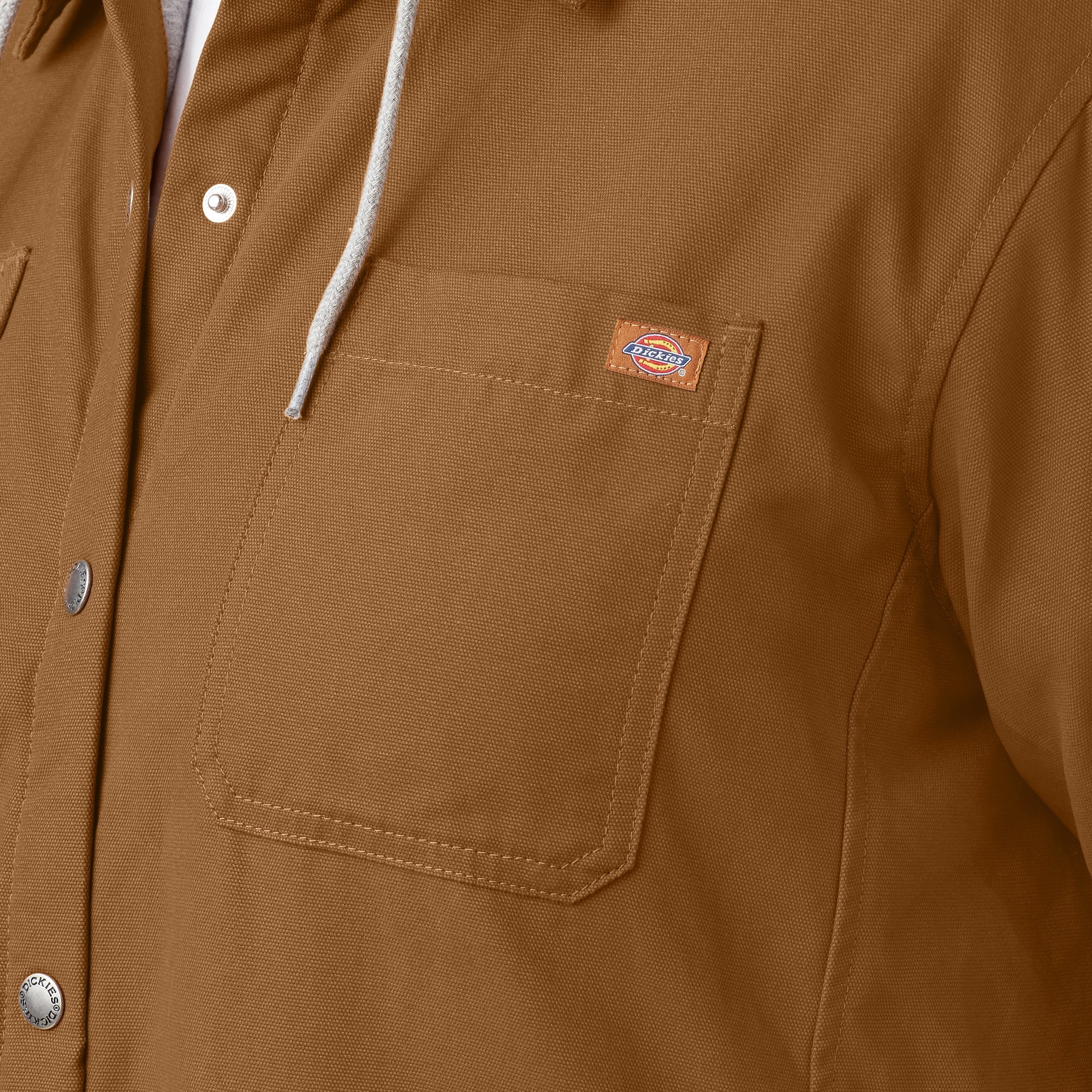 Women's Plus Duck Hooded Shirt Jacket - Dickies