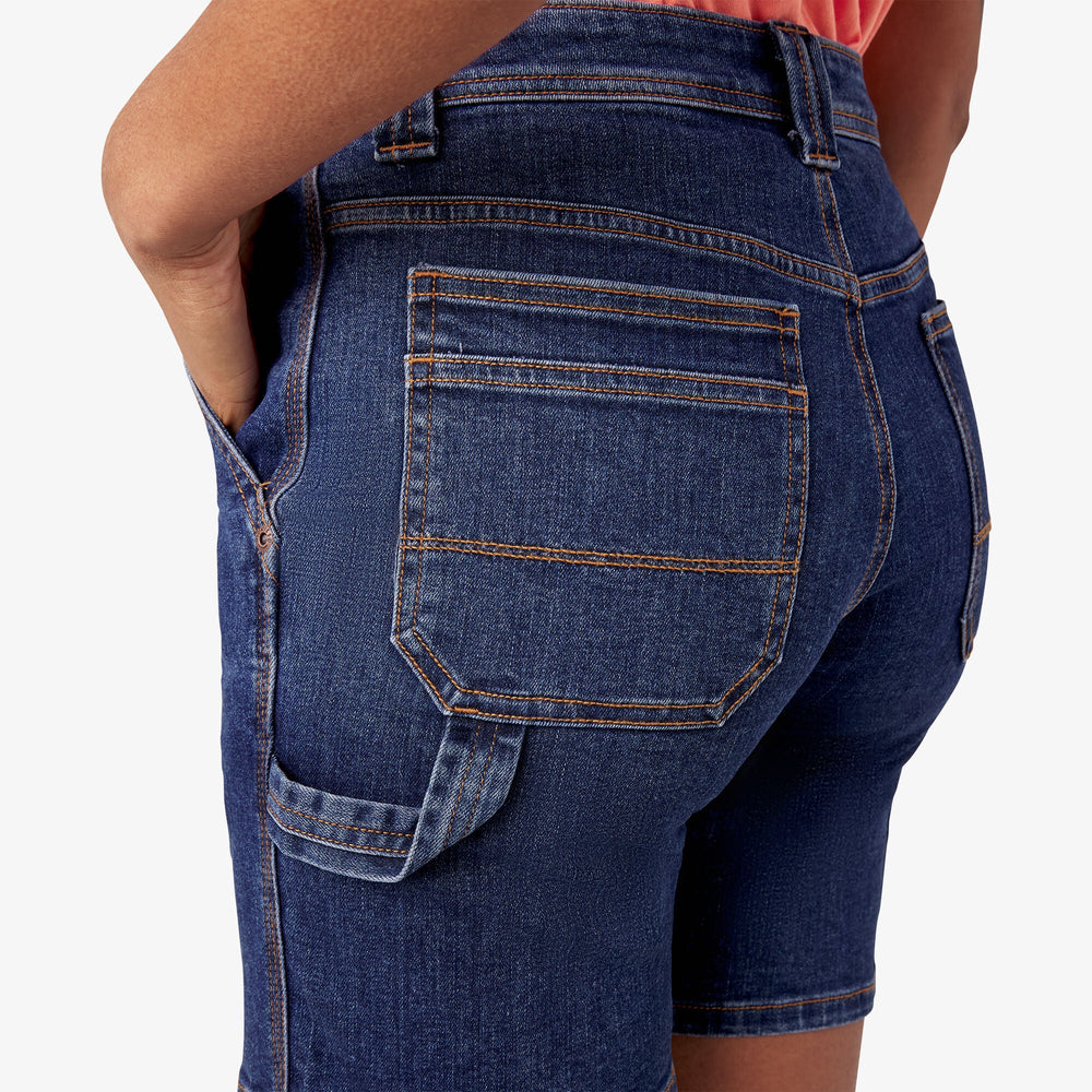 Women’s Relaxed Fit Denim Carpenter Shorts, 7" - Dickies