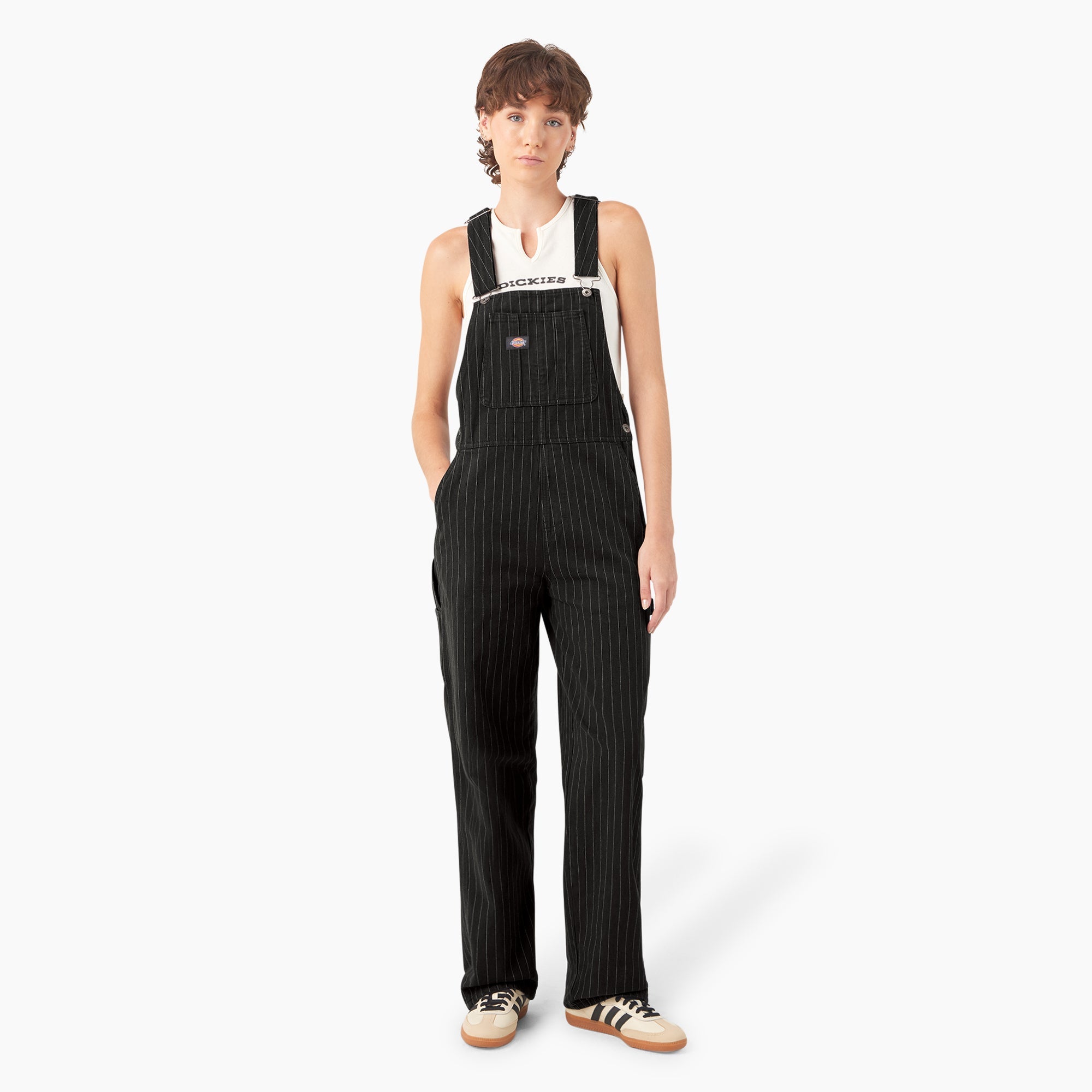 Women’s Pinstripe Service Bib Overalls - Dickies