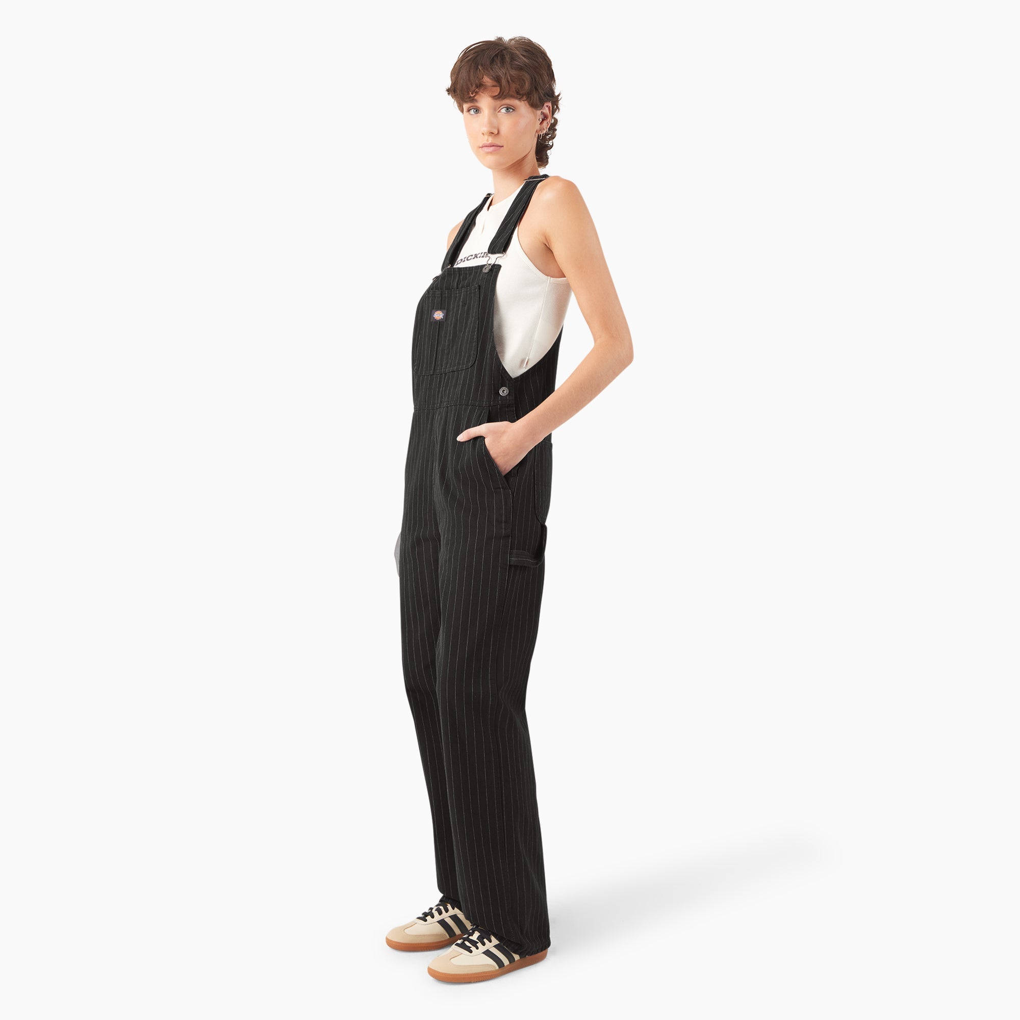 Women’s Pinstripe Service Bib Overalls - Dickies