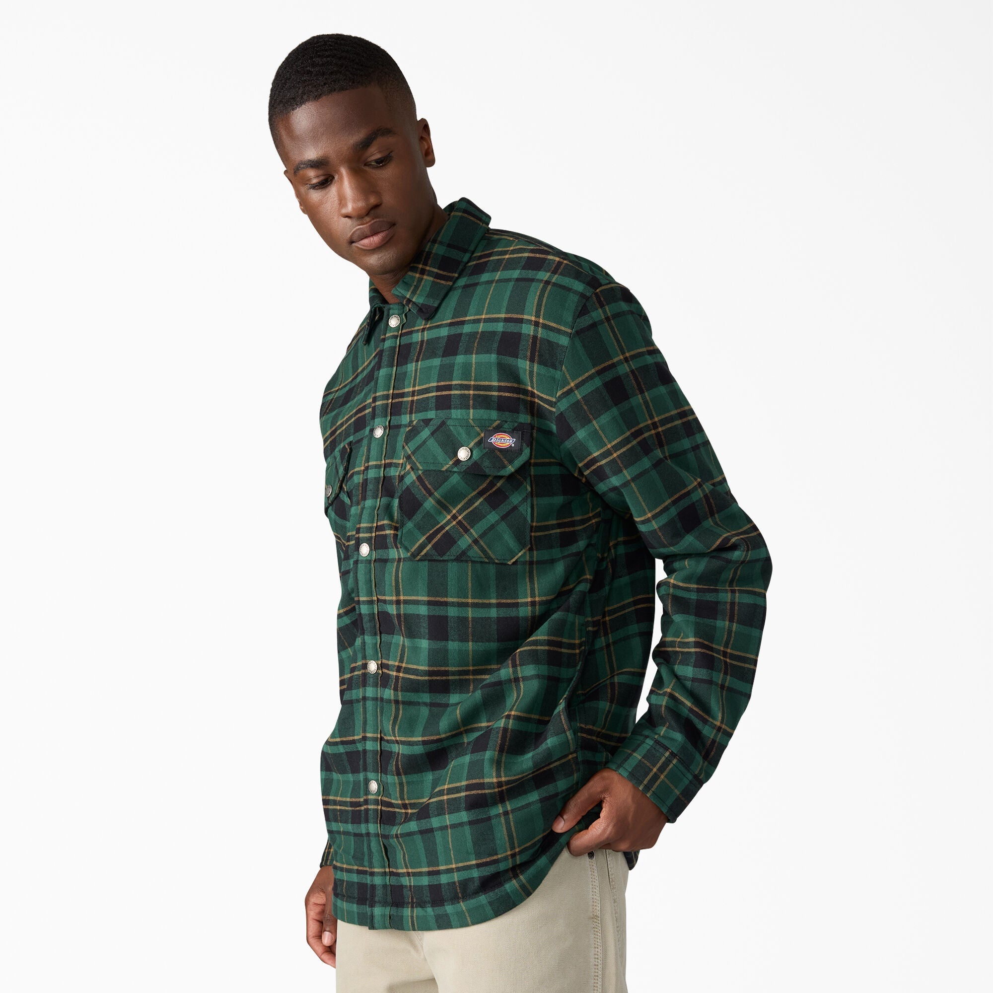 Water Repellent Fleece-Lined Flannel Shirt Jacket - Dickies
