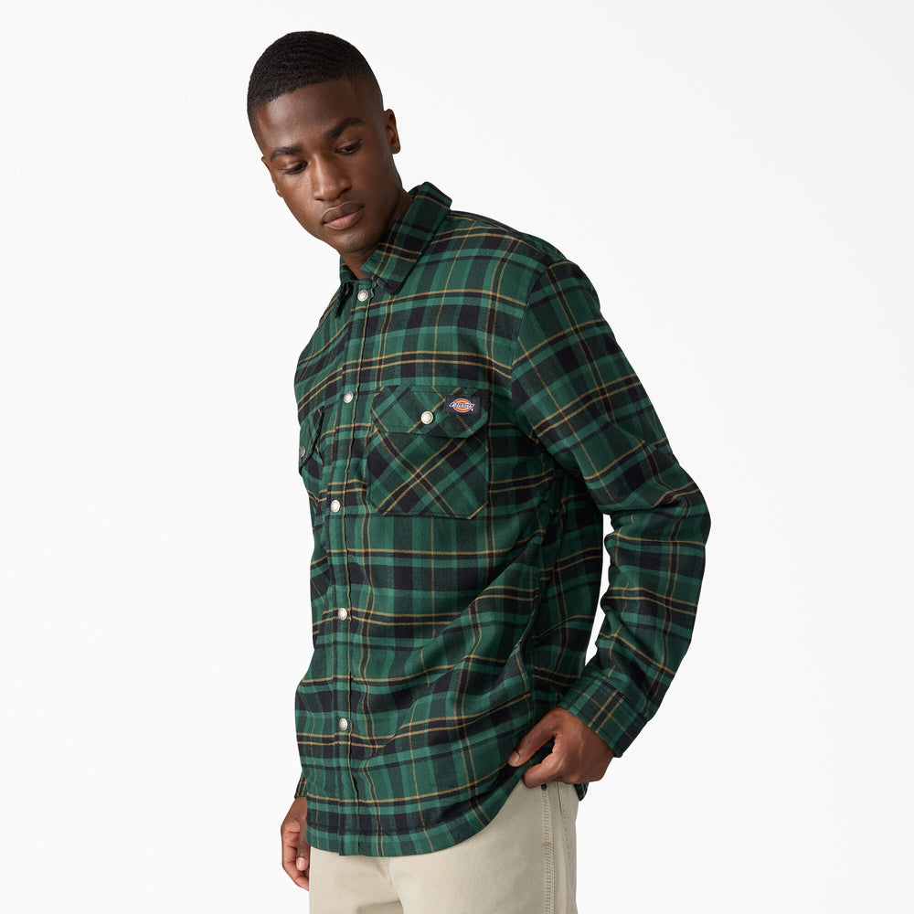Water Repellent Fleece-Lined Flannel Shirt Jacket - Dickies