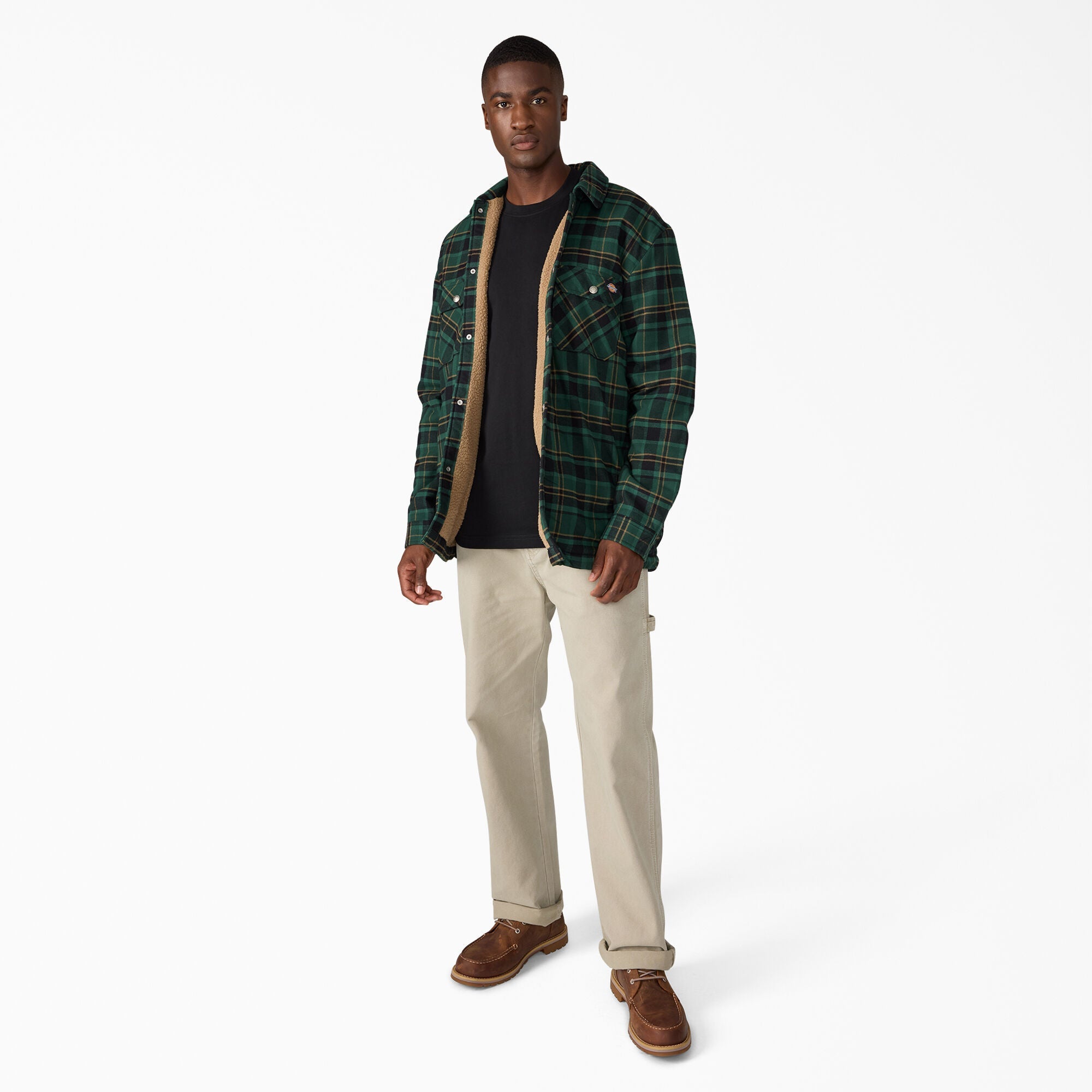 Water Repellent Fleece-Lined Flannel Shirt Jacket - Dickies