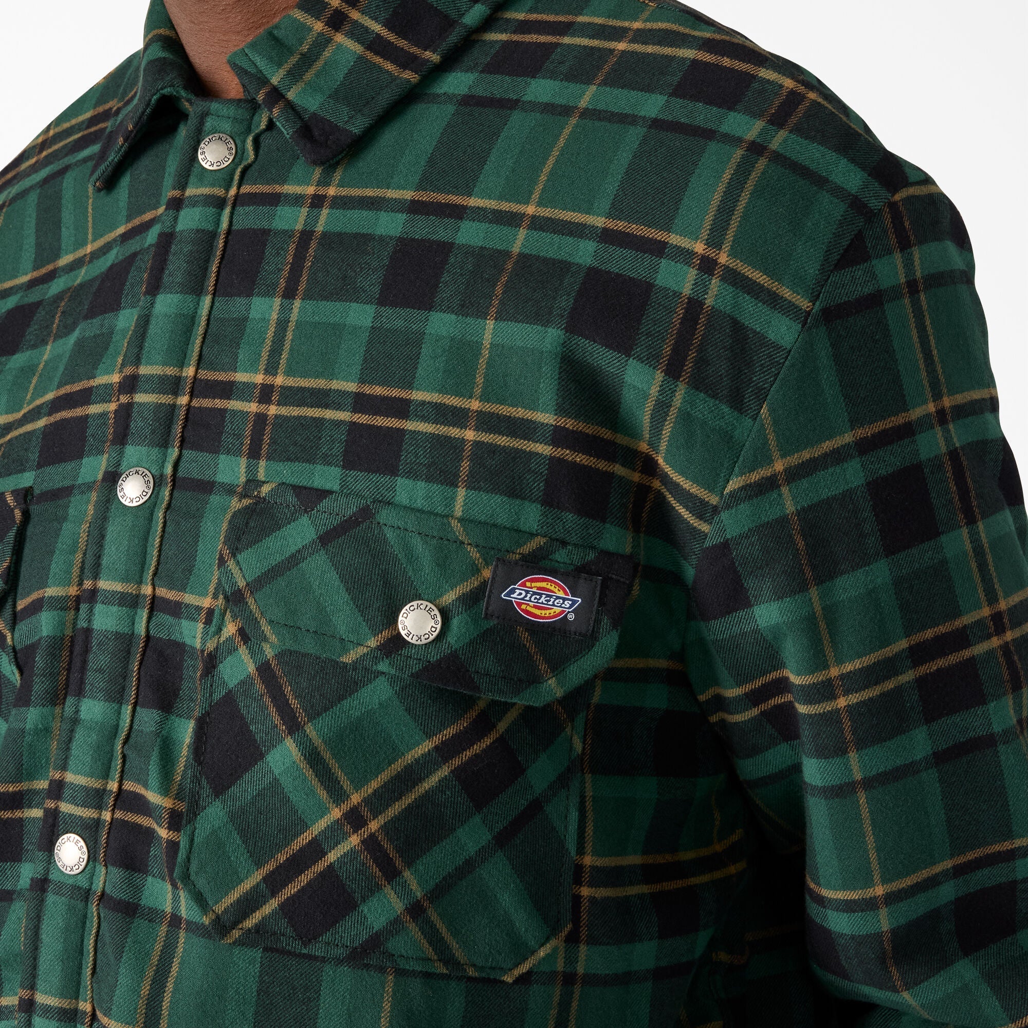 Water Repellent Fleece-Lined Flannel Shirt Jacket - Dickies